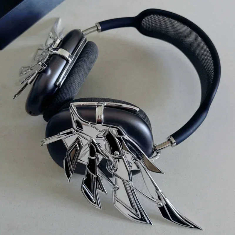 Funda AirPods Max Y2K, funda decorativa personalizada de resina líquida para auriculares, funda plateada, accesorios para auriculares, réplica de Airpods Max