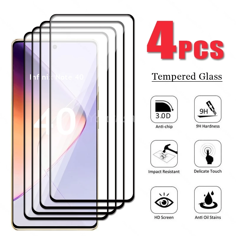Para Infinix Note 40 Protector de pantalla de vidrio película de cámara de teléfono vidrio Infinix Note 40 vidrio templado Infinix Note 40 vidrio