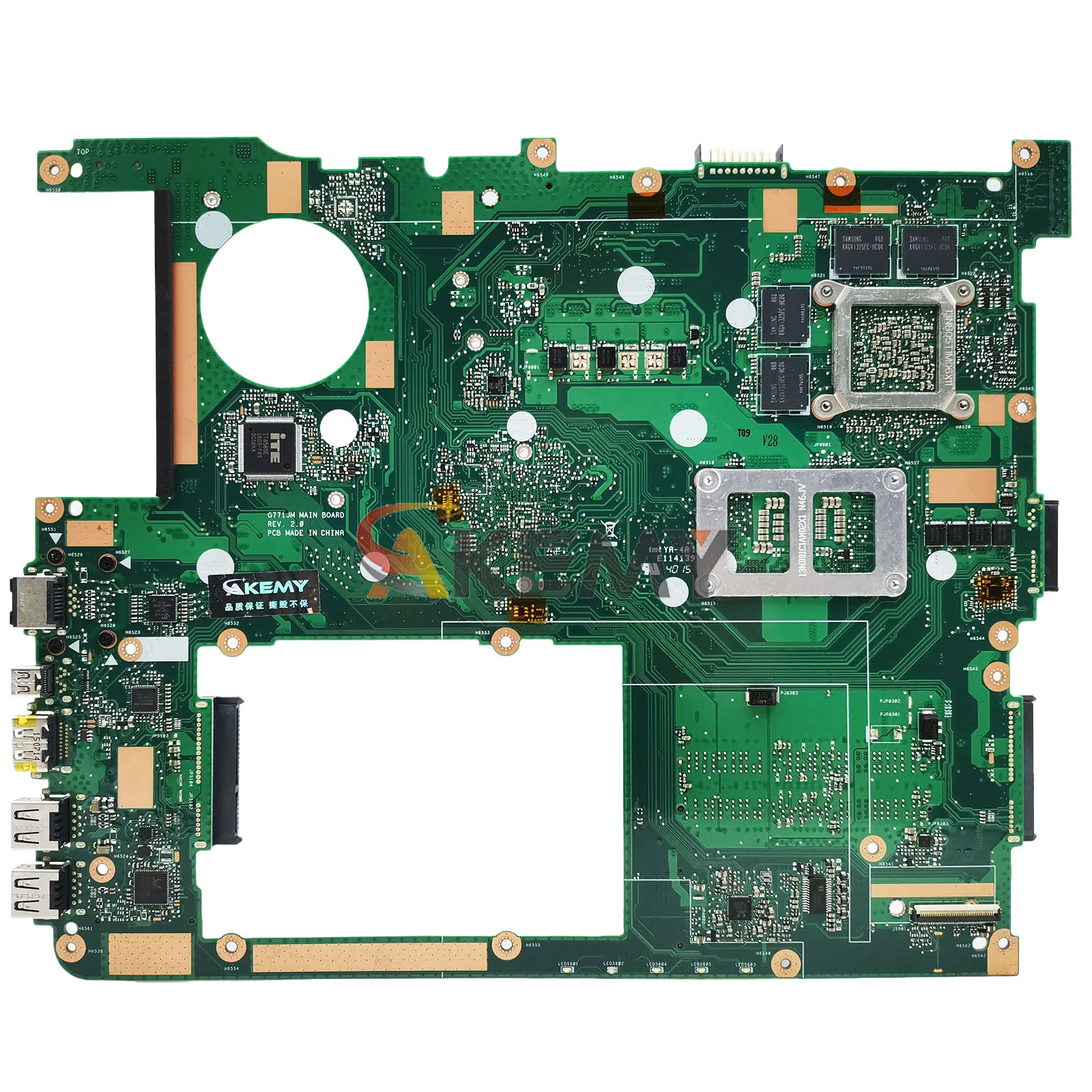Placa base para ordenador portátil N751JK para ASUS Vivobook N751J N751JX N751JK placa base para portátil con CPU i3 i5 i7 100% pruebas OK envío rápido - imagen 3