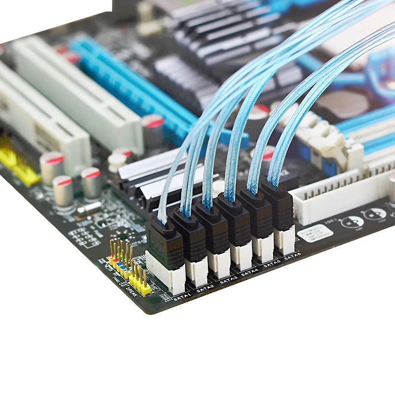 ZhenLoong-Cable de datos de disco duro SATA a SATA, 6/4 piezas/Set, 7 pines, SATA3.0, 6Gbps, para Sever PC, ordenador, HDD - imagen 4