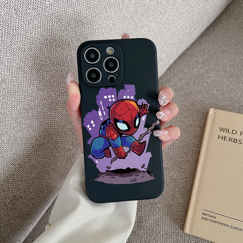 Funda de Tpu con dibujos de Spider Man para POCO M6 M4 X4 X3 X6 F5 M3 Pro M5S F3 F4 GT Redmi 12C 13C Xiaomi Mi 11T 12T 13T Pro - imagen 2