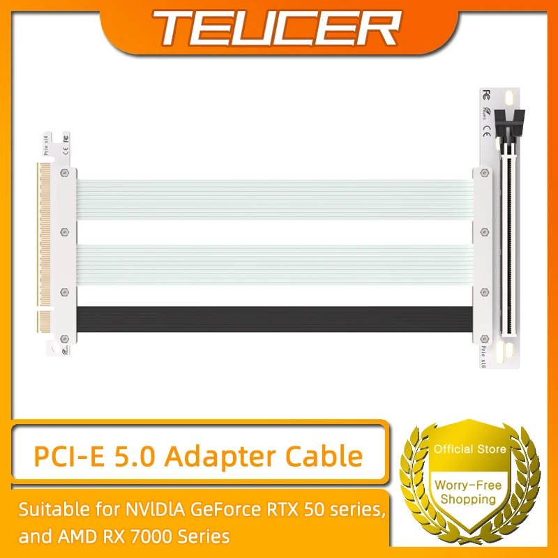 Cable elevador PCIe 5,0 X16, extensión GPU con ranura de 90 grados para RTX 5090/4090 y RX 7900 XTX, plataforma de minería, WRX80/TRX40, 15cm/18cm/20cm