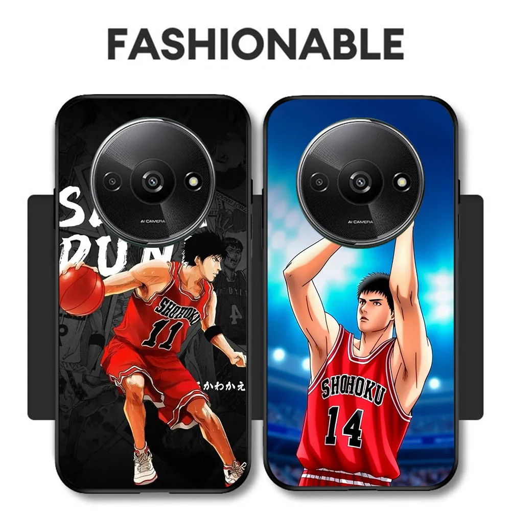 BD-53 Slams D-Dunks funda negra para Xiaomi Redmi Note 14 14C 14R A4 A3 A3X POCO F2 X3 C75 NFC Pro Plus - imagen 2