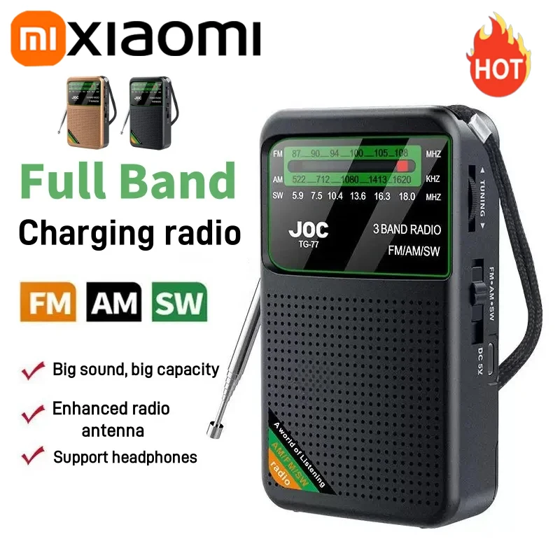 Xiaomi Radio de banda completa Radio portátil Am Fm Sw Radio multifunción excelente Radio Transistor de recepción con altavoz - imagen 2