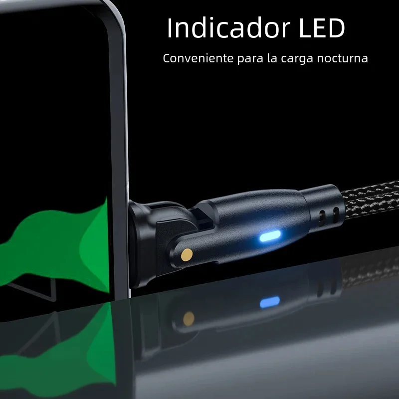 Cable USB C a USB tipo C de 60W, Cable de carga rápida USB C PD, USB-C 3A, Cable giratorio de 180 grados para cargador Samsung Xiaomi Poco - imagen 4