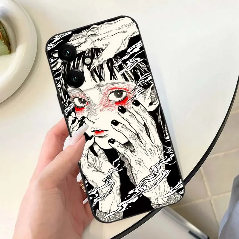 Funda de terror Junji Ito para Honor Play 5T 50 4T 40 5 4 3 30 20 Magic7 Magic6 Magic5 Lite Pro Plus Youth 5G - imagen 2