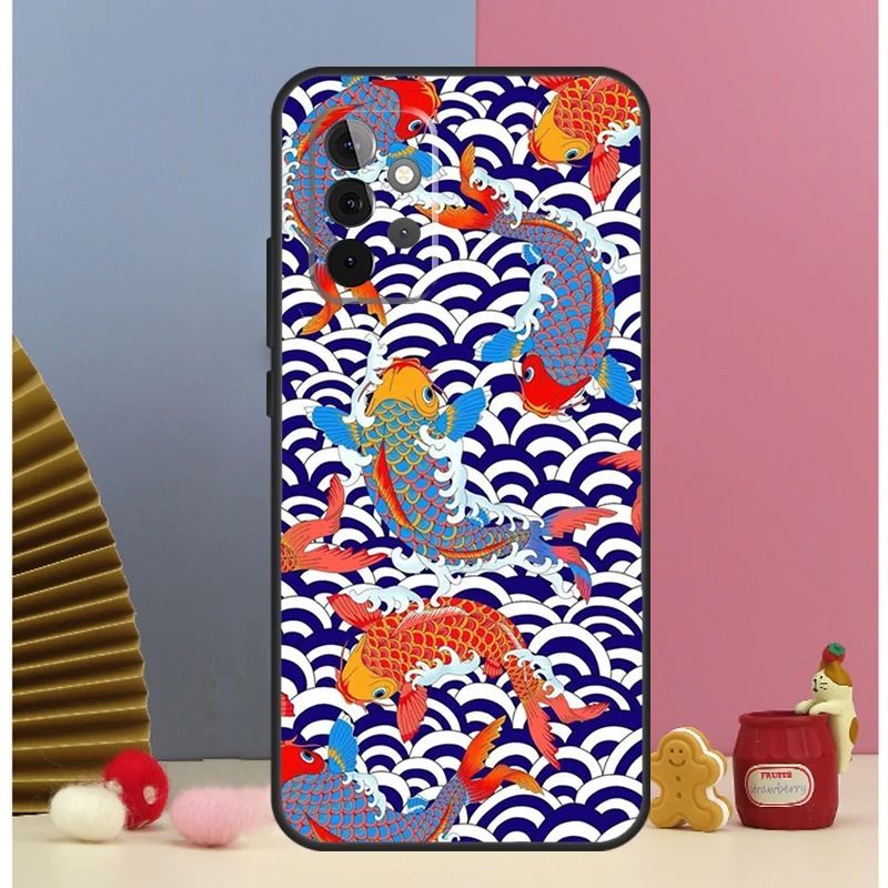 Tatuaje japonés Koi Dragon Wave funda para Samsung Galaxy A16 A26 A36 A56 A15 A17 A55 A35 A32 A52 A13 A33 A53 A14 A34 A54 A06 - imagen 2