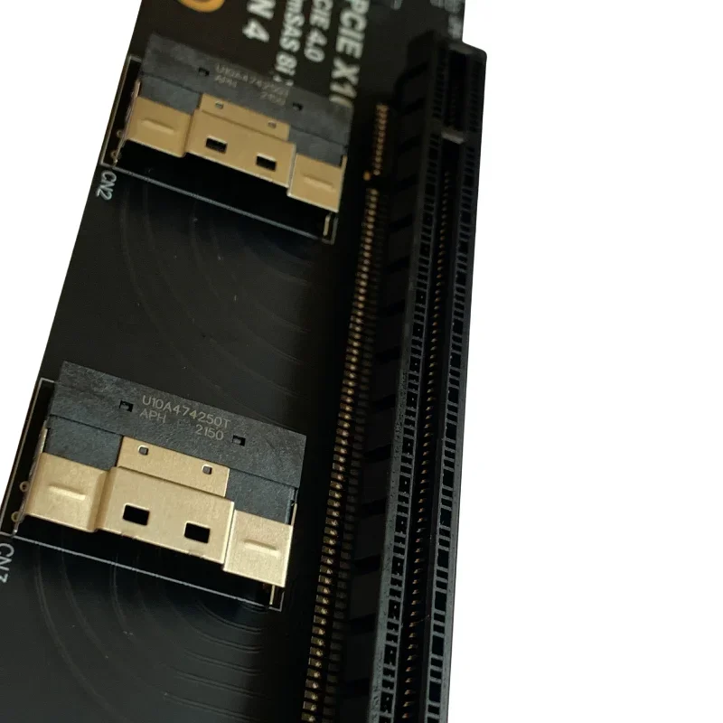 Placa adaptadora SlimSAS 8i x2 a PCI-E 4,0x16 ranura Gen4 de 2 puertos para tarjeta de red, tarjetas gráficas de vídeo, tarjeta de captura GPU, alimentación de 6 pines - imagen 5