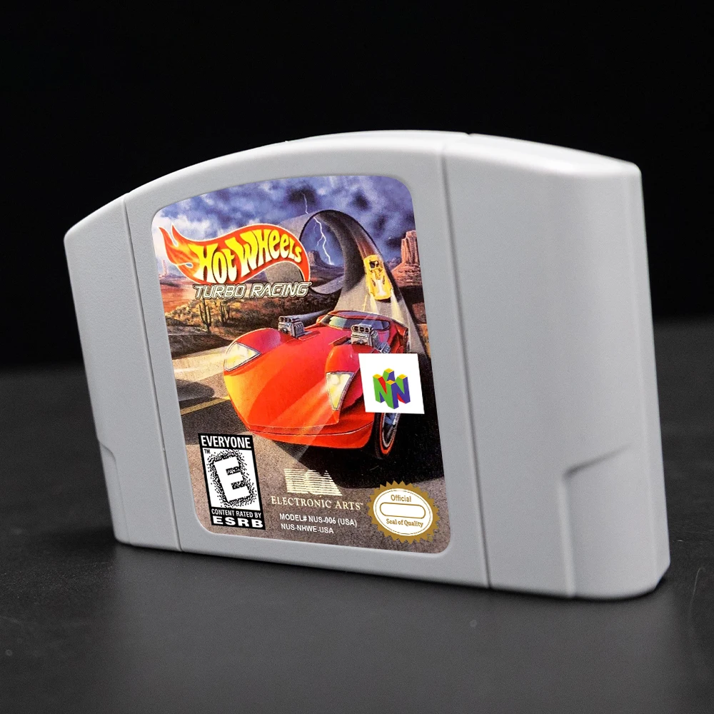 Cartucho de juego Hot Wheels Turbo Racing para consolas NTSC USA de 64 bits, tarjeta de juego N64