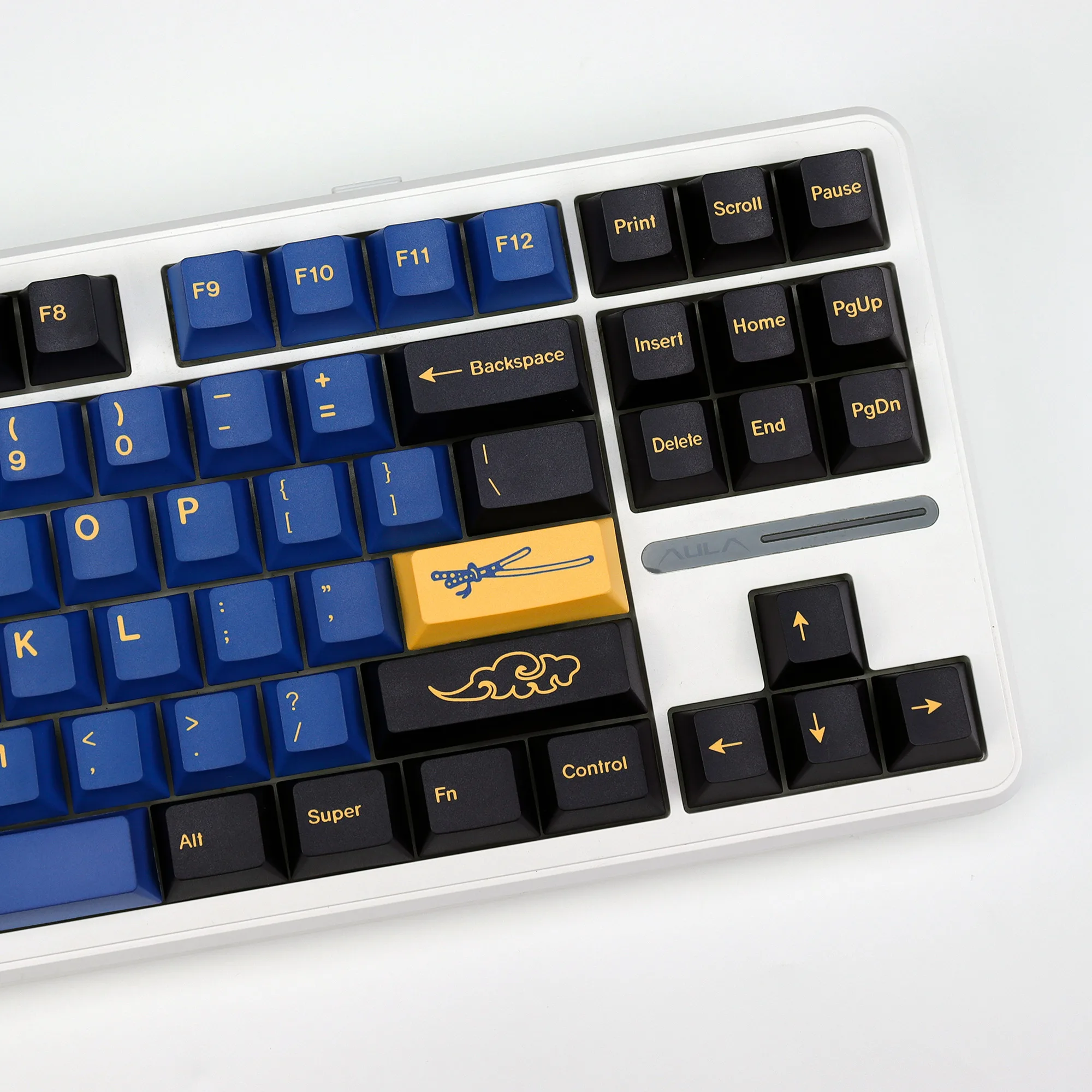 KBDiy-teclas Retro Azul Samurai GMK Hangul PBT Cherry Profile Alice ISO, teclas personalizadas para teclado mecánico Gamer Split Space - imagen 2