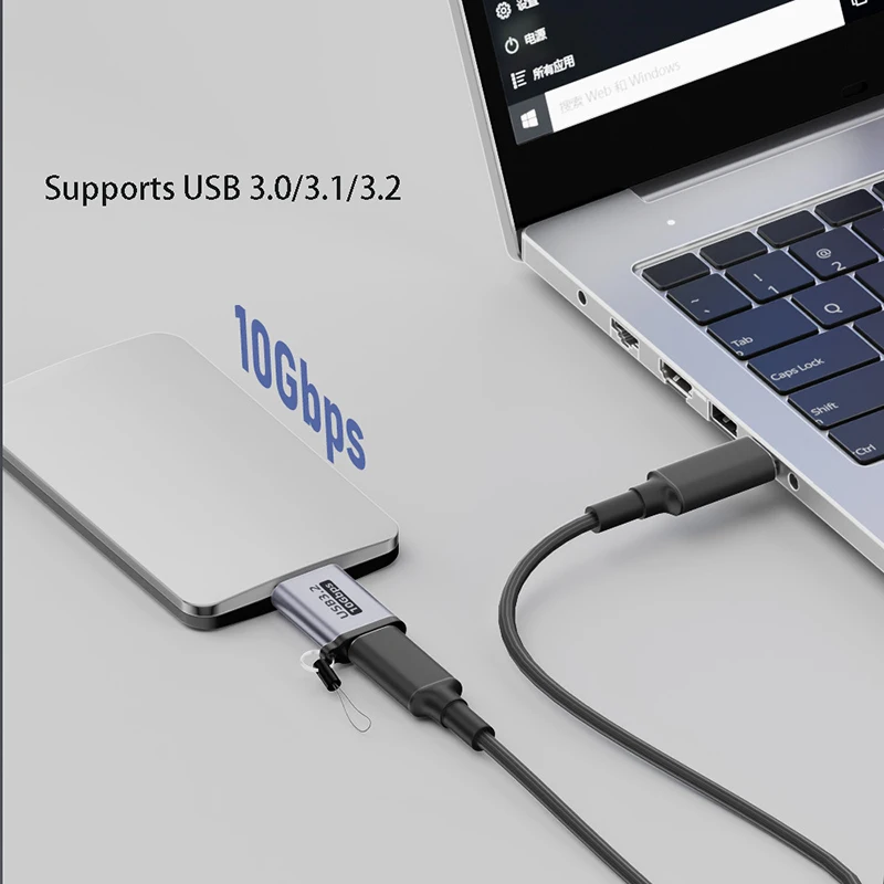 Convertidor Micro B a USB C tipo C hembra USB-A hembra macho para HDD SSD disco duro externo adaptador de transferencia de datos enchufe de carga - imagen 2