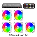 white  5 fans  hub