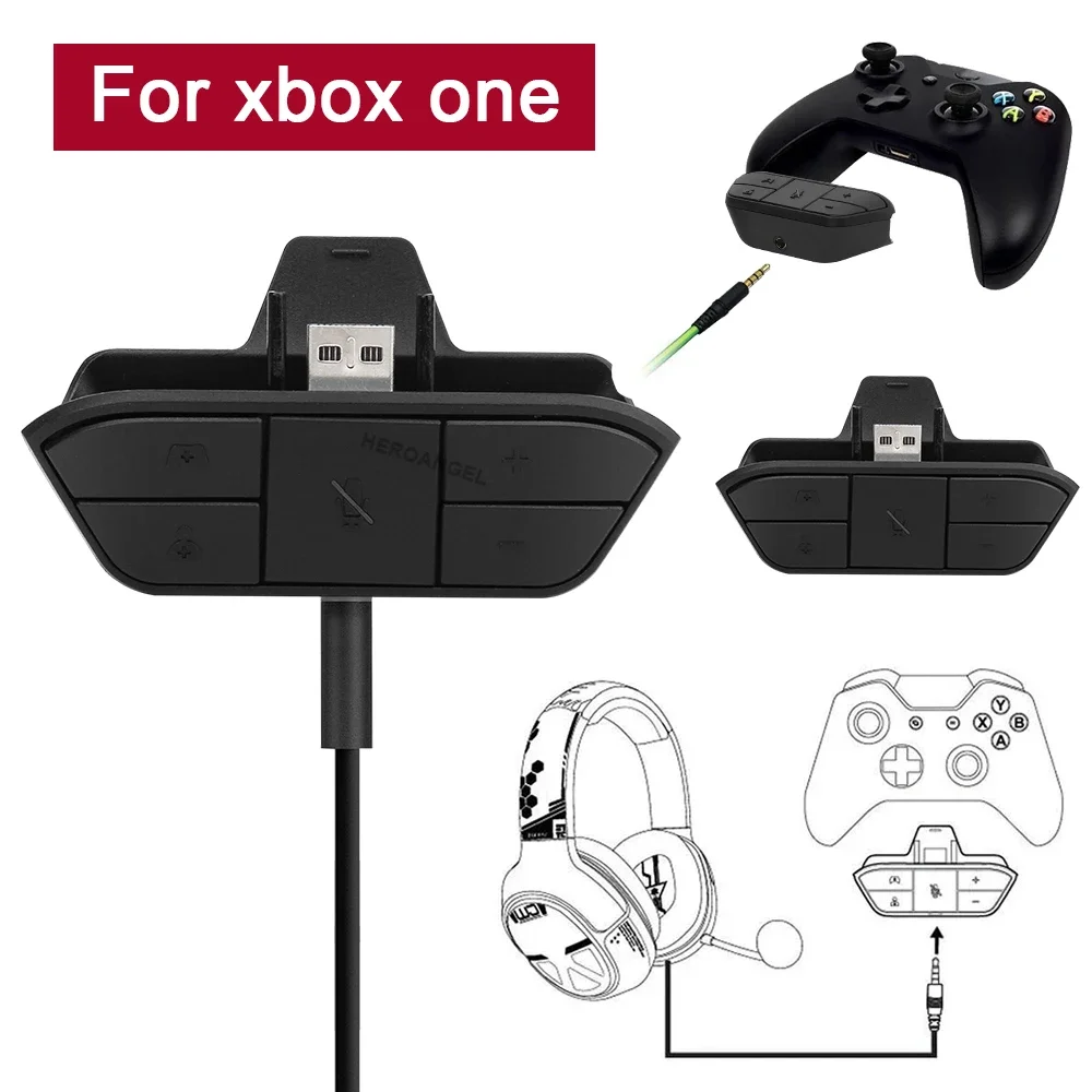 Adaptador de auriculares estéreo, controlador de equilibrio de Audio ajustable, adaptador convertidor de auriculares, conector de Audio de 3,5mm para controlador de juego Xbox One