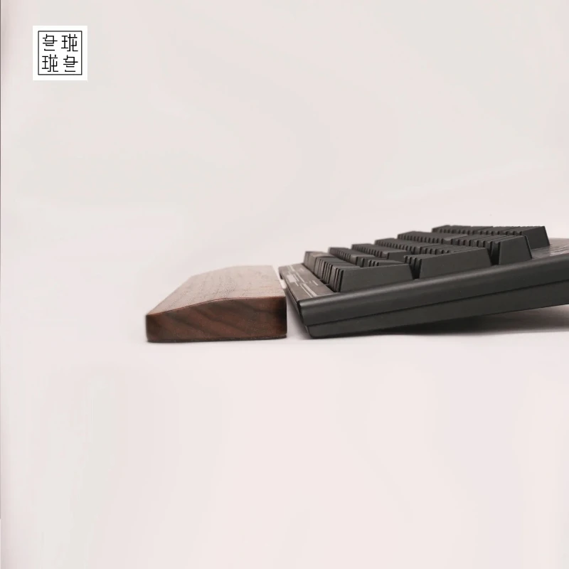 Almohadilla de palma para teclado de madera, alfombrilla antideslizante con esquinas redondeadas para teclado mecánico de 60-104 teclas, soporte de escritorio, 30/36/44cm - imagen 2