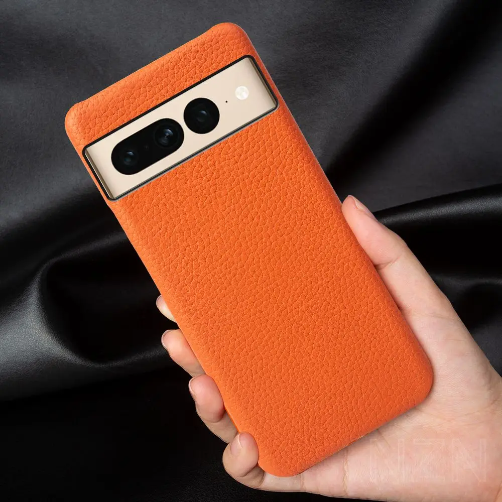 Fundas Pixel 10 Pro funda de negocios Fundas de cuero genuino para Google Pixel 6A 7Pro 5A funda para teléfono móvil Capa trasera Coque Carcasa - imagen 2