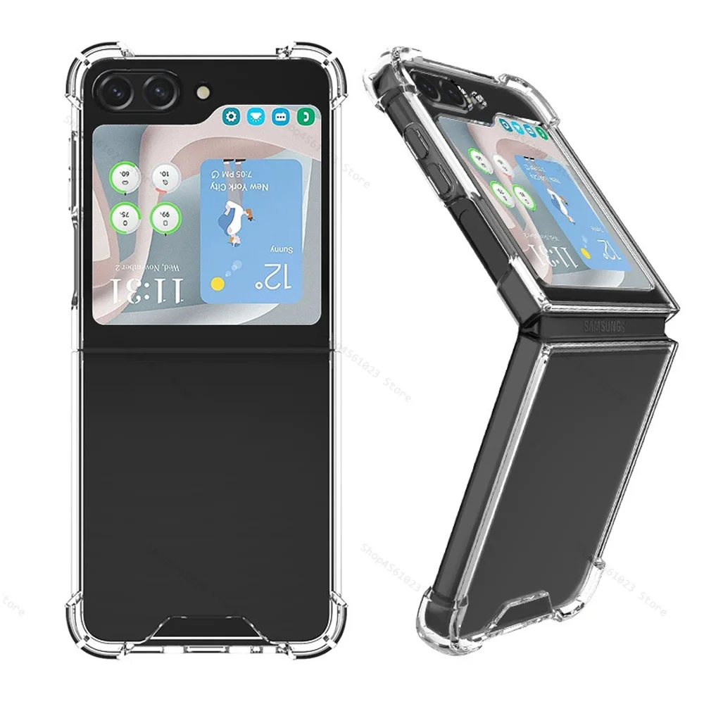 SamsungZFlip5 Funda transparente de TPU + PC, carcasa delgada para Samsung Galaxy Z Flip5 Flip 5 ZFlip5 ZFlip 5 5G 2023 6,7 ", Funda protectora - imagen 2