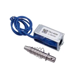 TAU-0530 Electroimán de marco DC 6/12/24V - Solenoide 10 mm, 700 g