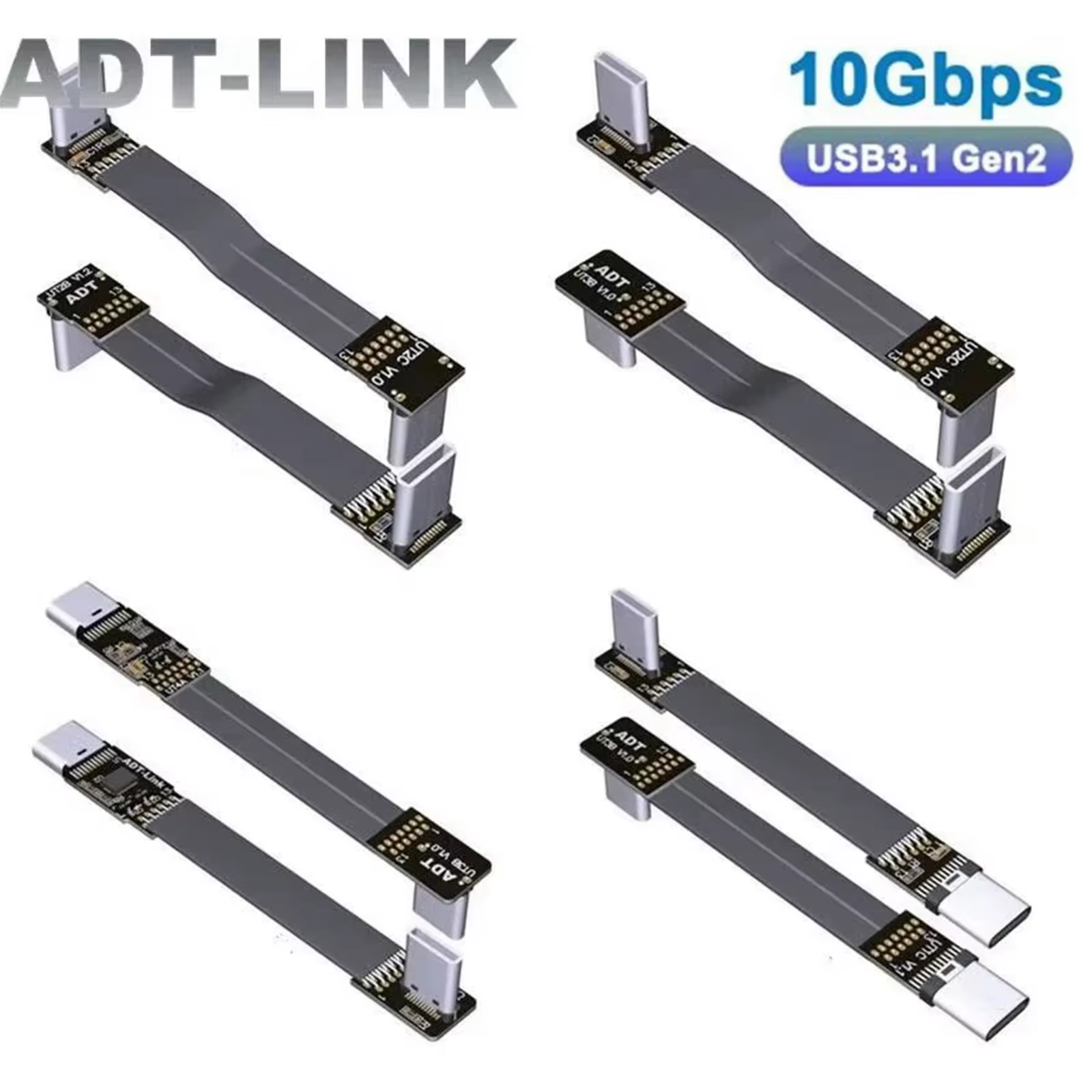 Cable Extensión USB-C 90° Plano 10Gbps Gen2 - imagen 5