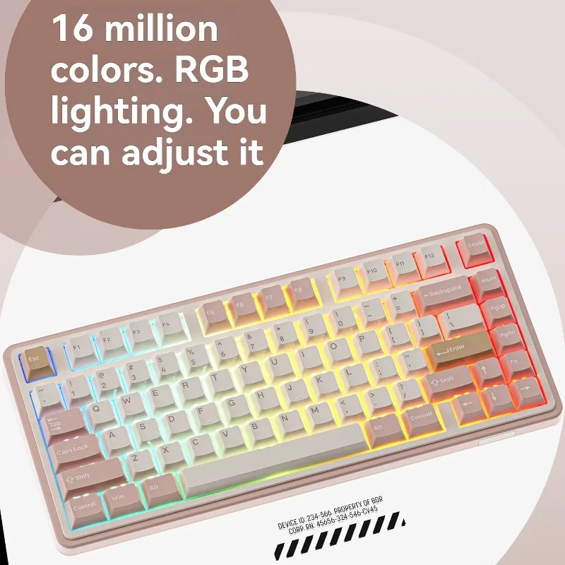 Varmilo 75HE teclado con interruptor magnético personalizado con cable modo único RGB junta intercambiable en caliente Teclado mecánico ergonómico para juegos - imagen 4