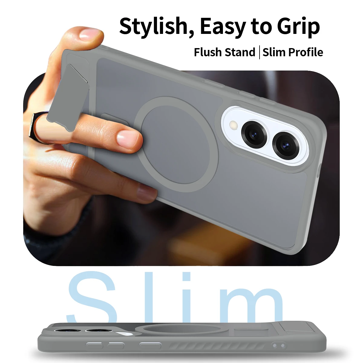 Funda de teléfono con armadura magnética a prueba de golpes para Samsung Galaxy S25 Edge S24 S23 Plus, soporte Ultra transparente para cubierta dura Magsafe - imagen 3