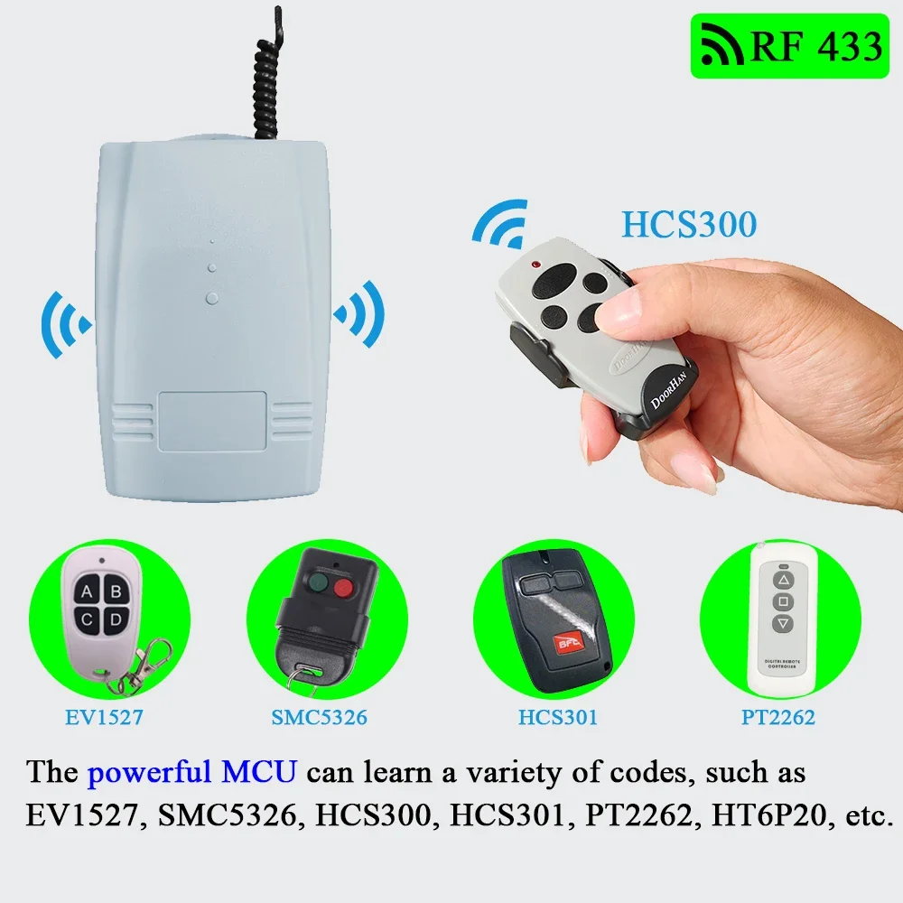 Tedelig-controlador inteligente para puerta corredera de garaje, dispositivo inalámbrico con WiFi, RF, 433MHz, DC, AC, 12V, 24V, compatible con código rodante - imagen 4