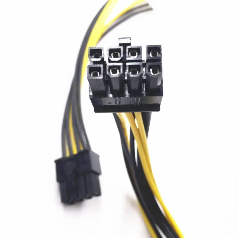 Cable de alimentación de tarjeta de vídeo de 18cm Y 8 pines a doble 4 pines en forma de Y 8 pines PCI Express a Dual 4 pines Molex Cable de alimentación de tarjeta gráfica #280903 - imagen 5