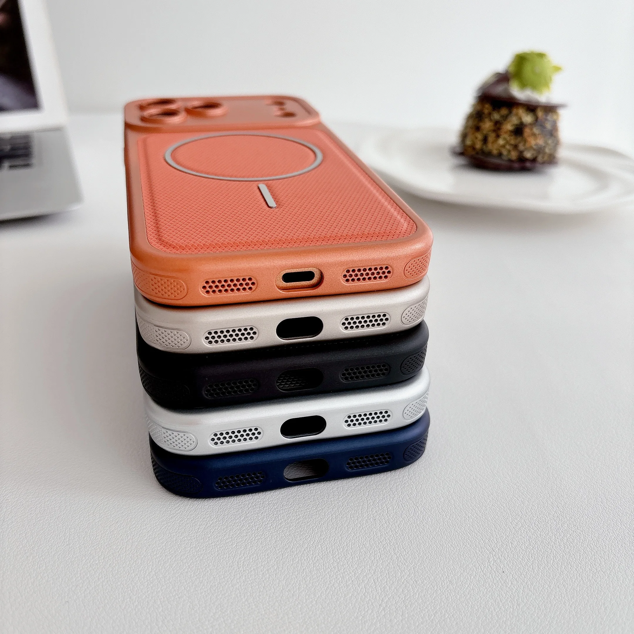 Funda transformada en la serie 17 para iPhone 17 16 15 14 13 Pro Max, funda protectora de cámara suave Mag-safe de cuero magnético - imagen 5