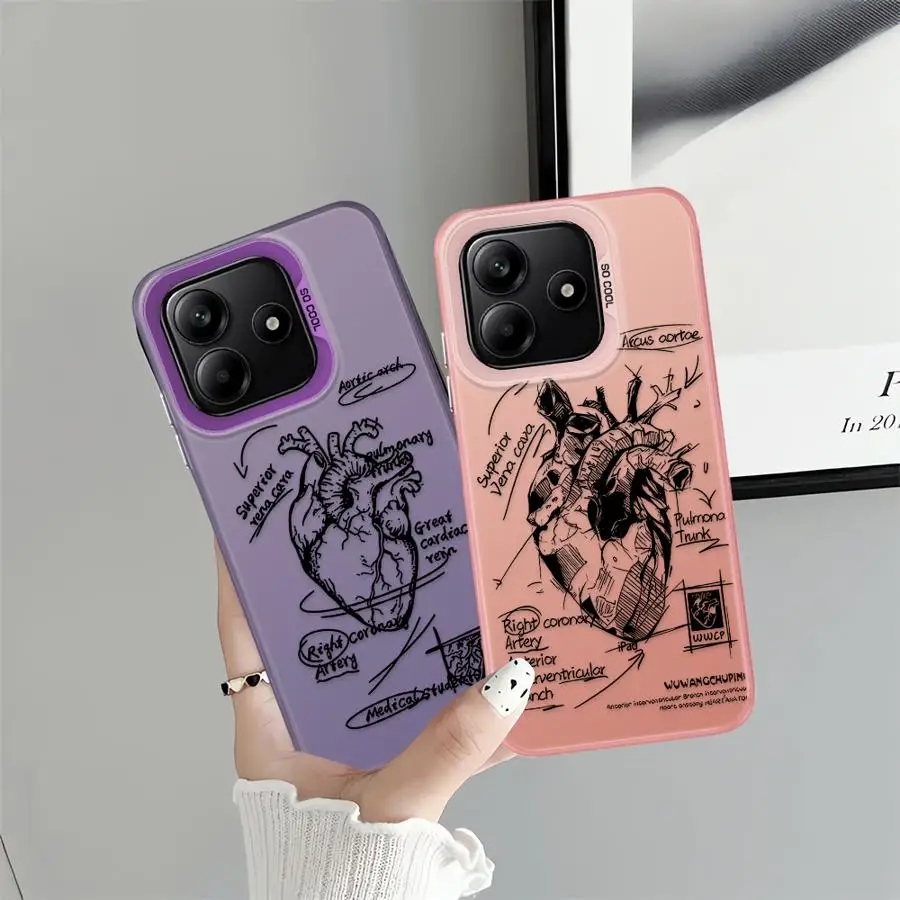 Coque arrière pour Xiaomi Redmi Note 14 Pro Plus 12s 11s 10Lite 9s 13 12 11 10s, motif cœur de dessin animé - imagen 4