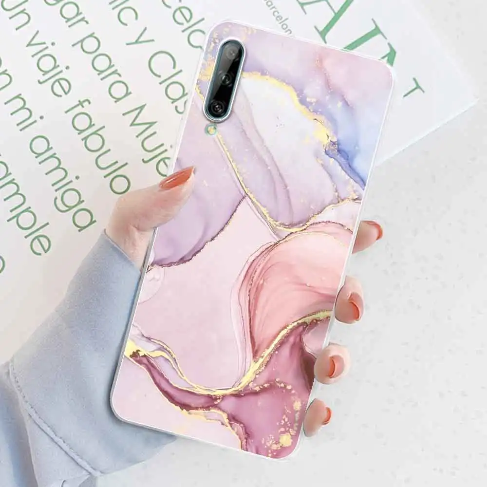 Funda transparente para Huawei P Smart Pro 2019, carcasa suave de mármol para P Smart Pro 2019, Funda de teléfono PSmart Pro 2019 - imagen 3