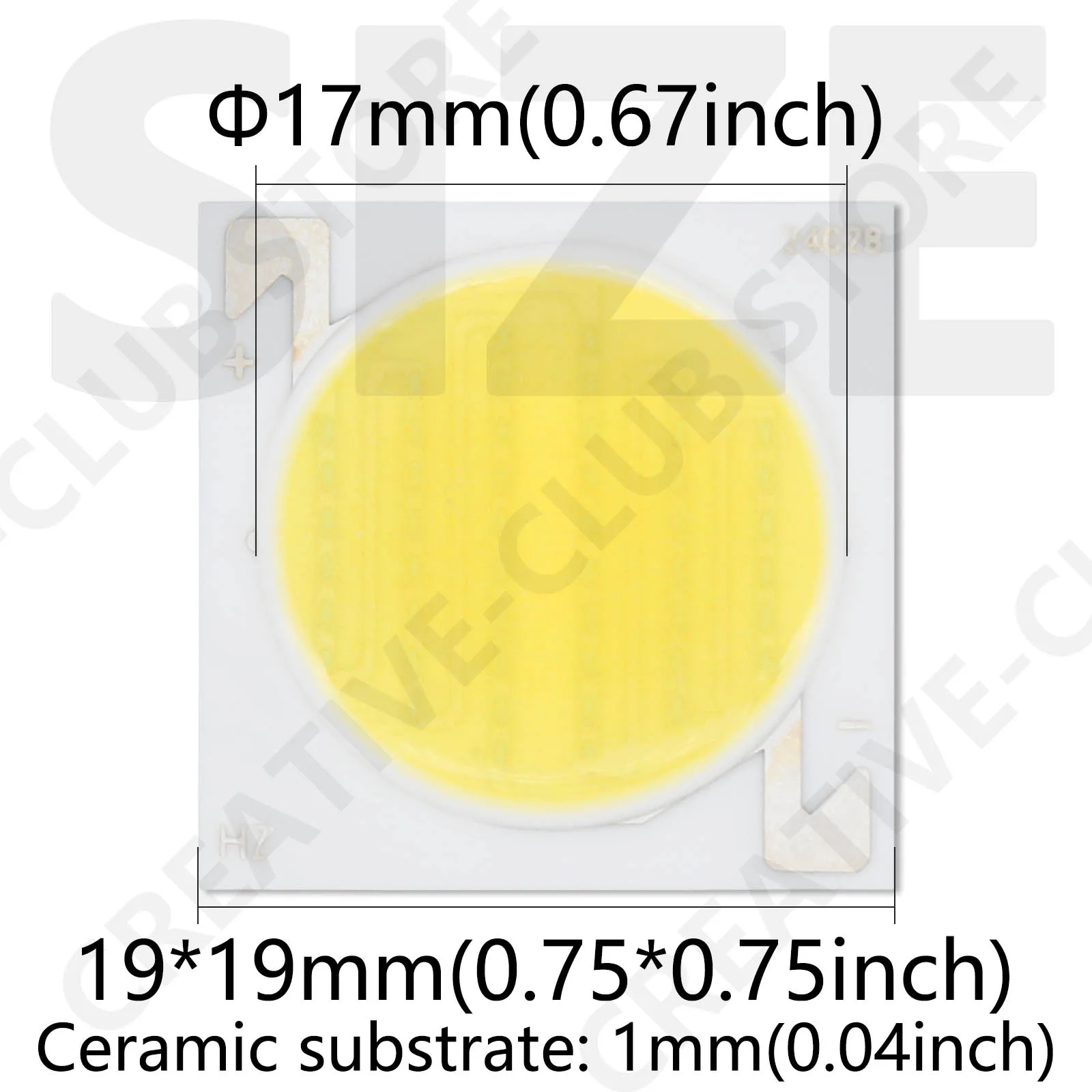 10 Uds. Chip COB LED de cerámica de alta disipación de calor 24W DC72-75V 300mA 3000-3500K 6000-6500K fuente de luz de Color blanco cálido/blanco - imagen 4