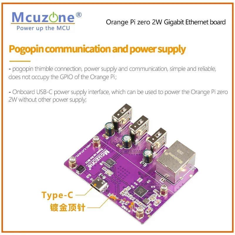 Placa de expansión Orange Pi Zero 2W Gigabit Ethernet UNO R3 Compatible con puerto MicroSD WiFi Bluetooth incorporado - imagen 2