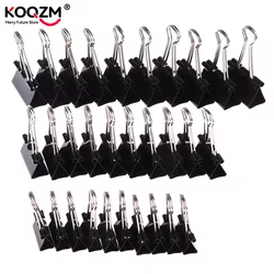 Clips Metálicos Negros de 19 mm para Sujetar Documentos