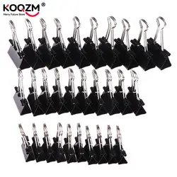 Clips Metálicos Negros de 19 mm para Sujetar Documentos