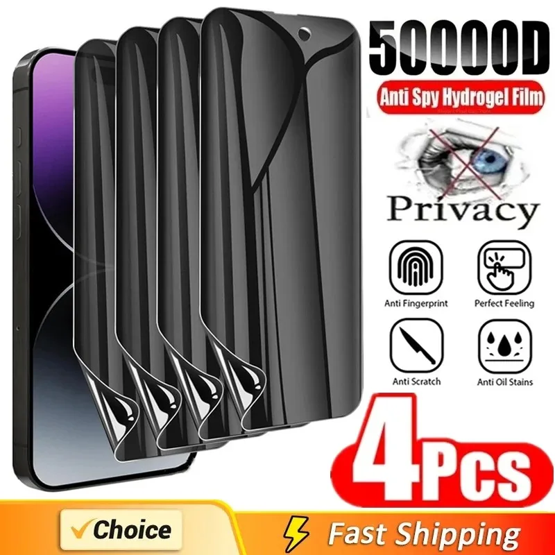 Protector de pantalla de hidrogel HD/privacidad/mate, 4 Uds., para OPPO A5X / A5 Pro / A5 / A3 Pro / A3X, antiarañazos, película de fácil instalación - imagen 3