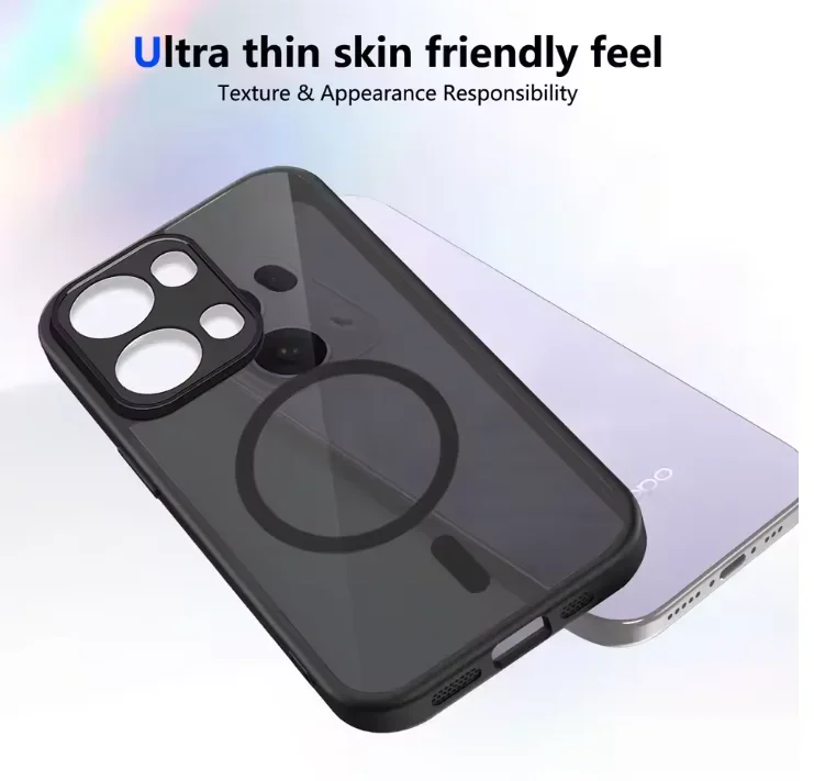 Funda para OPPO Reno 14 13 12 Pro 5G Armadura mate esmerilado transparente cubierta de carga inalámbrica magnética para OPPO Reno 14F 13F 12F 5G Coque - imagen 3