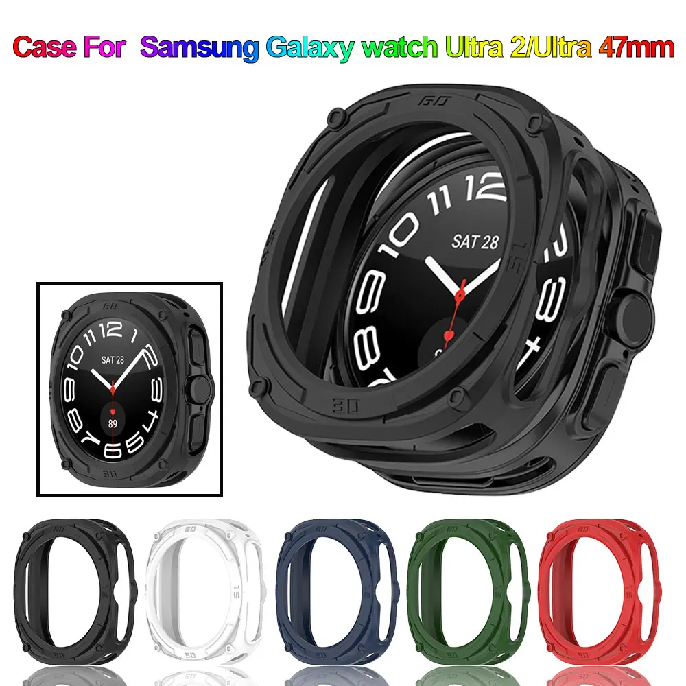 Funda blanda de TPU para Samsung Galaxy Watch Ultra 2025, 47mm, funda protectora de parachoques para reloj inteligente Galaxy Watch Ultra de 47mm
