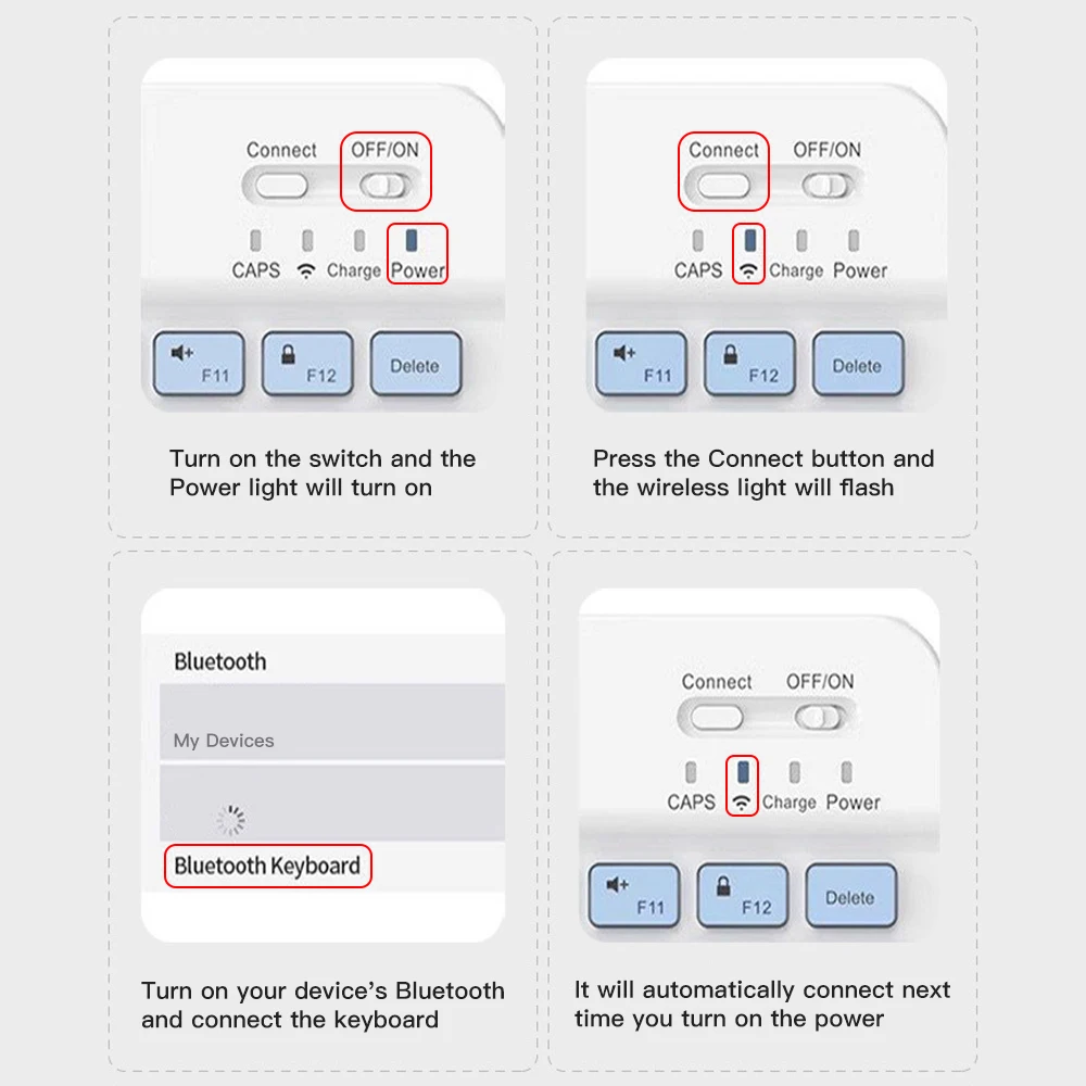 Teclado inalámbrico Bluetooth para tableta IOS Android Windows para iPad Air Mini Pro español coreano Portugal teclado negro ruso - imagen 3