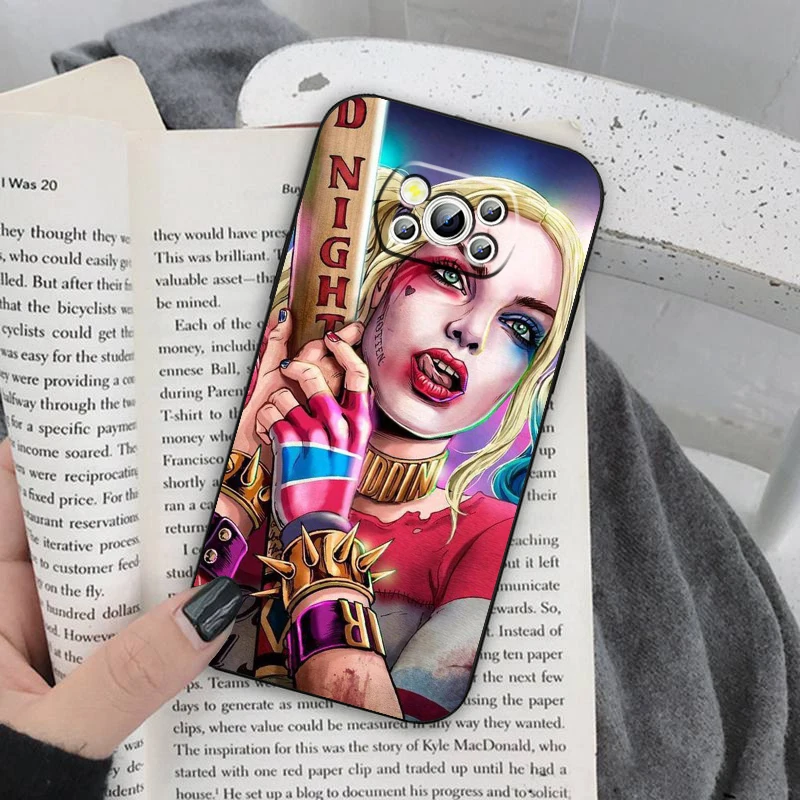 Funda de teléfono Crazy h-harley q-quinn Sexy para Xiaomi Mi Poco F5 F4 F3 X6 X5 X4 X3 M6 M5S M4 M3 C65 Pro GT NFC 5G, color negro - imagen 4