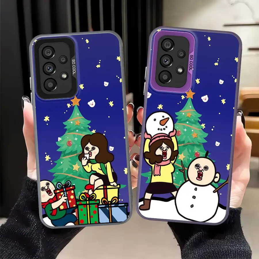 Funda navideña Bangbang Yuzhi para Samsung Galaxy A26 A31 A17 A20s A13 A14 A21s A23 A11 A12 A36 A35 A32 A34 A15 A16 A24 A25 trasera