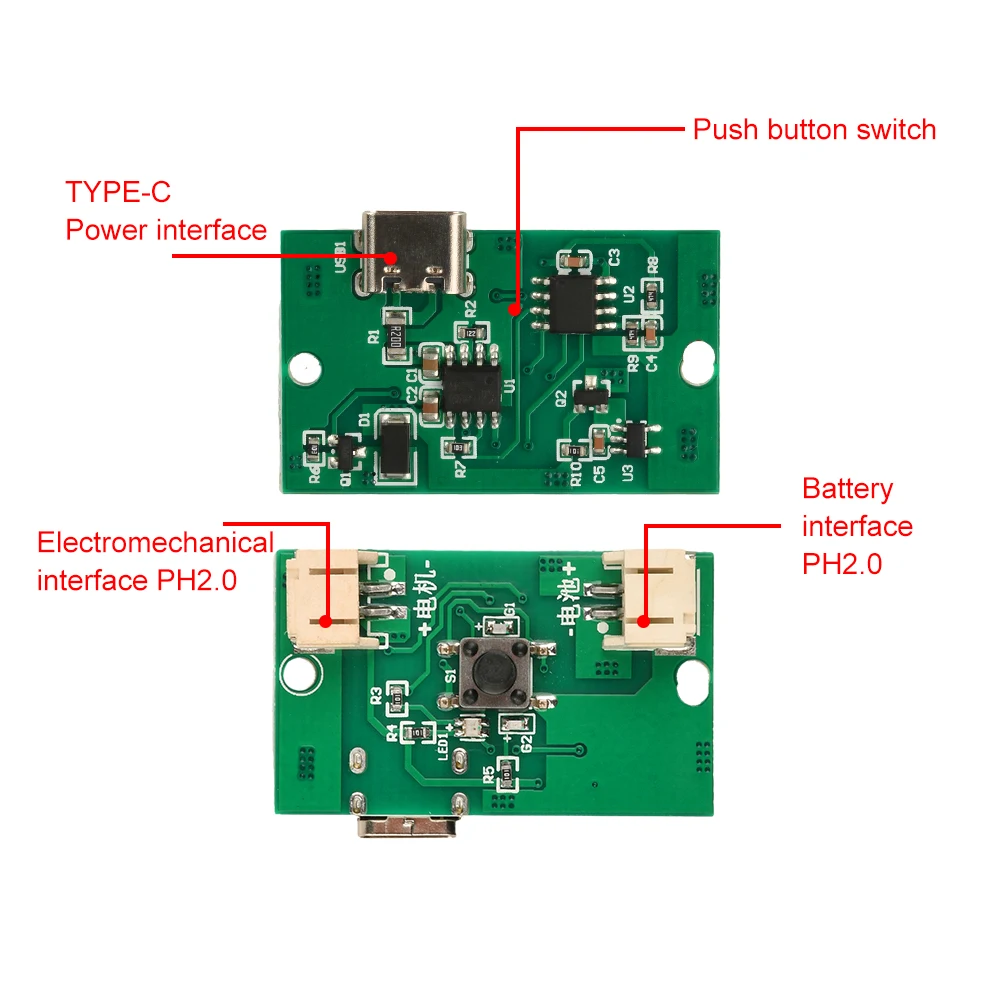 Módulo de atomización recargable, interfaz de TYPE-C, tablero de Control de pulverización, regadera eléctrica, CC 5V, protección de seguridad - imagen 3