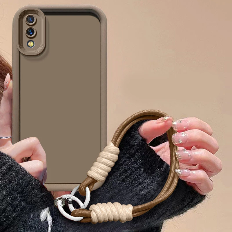 Para Samsung Galaxy A10 funda Galaxy M10 funda de teléfono SM-M105F SM-A105F funda tejida con cordón protección de sensación de piel funda a prueba de golpes - imagen 4