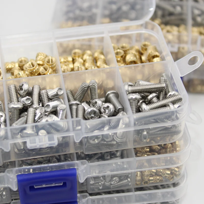 Juego de calor de inserción, cabezal de punta de pistola para soldar y tornillo de máquina, insertos de fusión en caliente, tuerca de latón, juego de ordenador, pernos de CPU, Kit de inserción de rosca - imagen 3