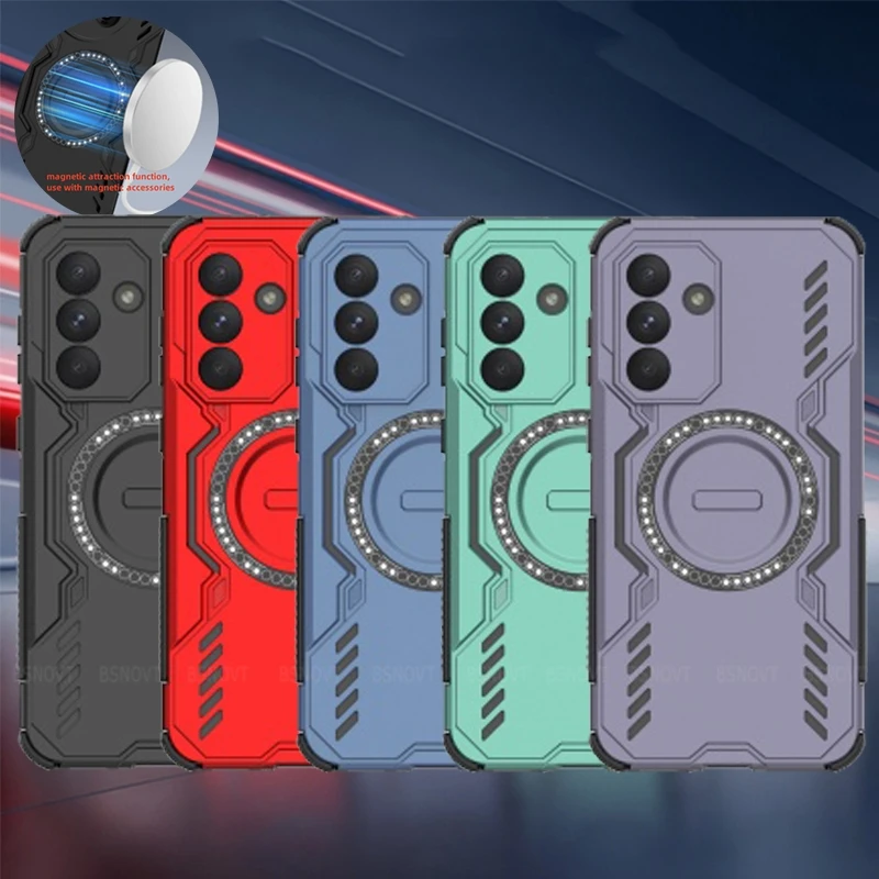 Para Samsung Galaxy A56 funda Samsung A56 Capa nuevo teléfono parachoques a prueba de golpes atracción magnética Adsorción Fundas Samsung A56