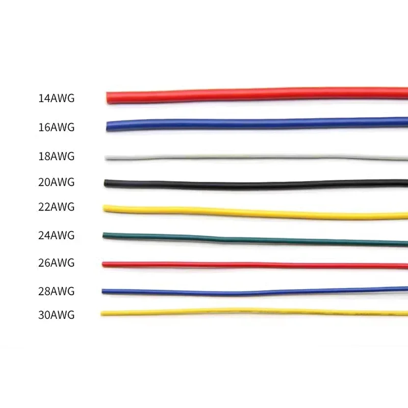 2/5/10m UL1569 PVC Insulated Tinned Copper Wire AWG 30/28/26/24/22/20/18/16/14 Environmental Electronic Cable LED Extension Line - imagen 3
