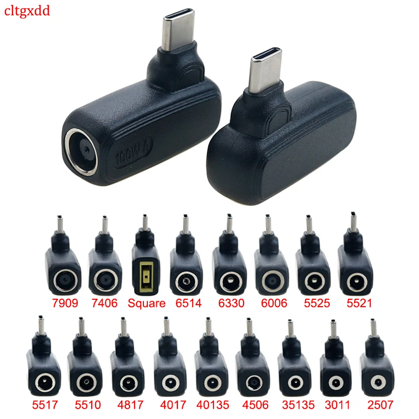 Adaptador de enchufe Universal para ordenador portátil, convertidor de fuente de alimentación PD, 100W DC, hembra a USB tipo C macho, 1 unidad