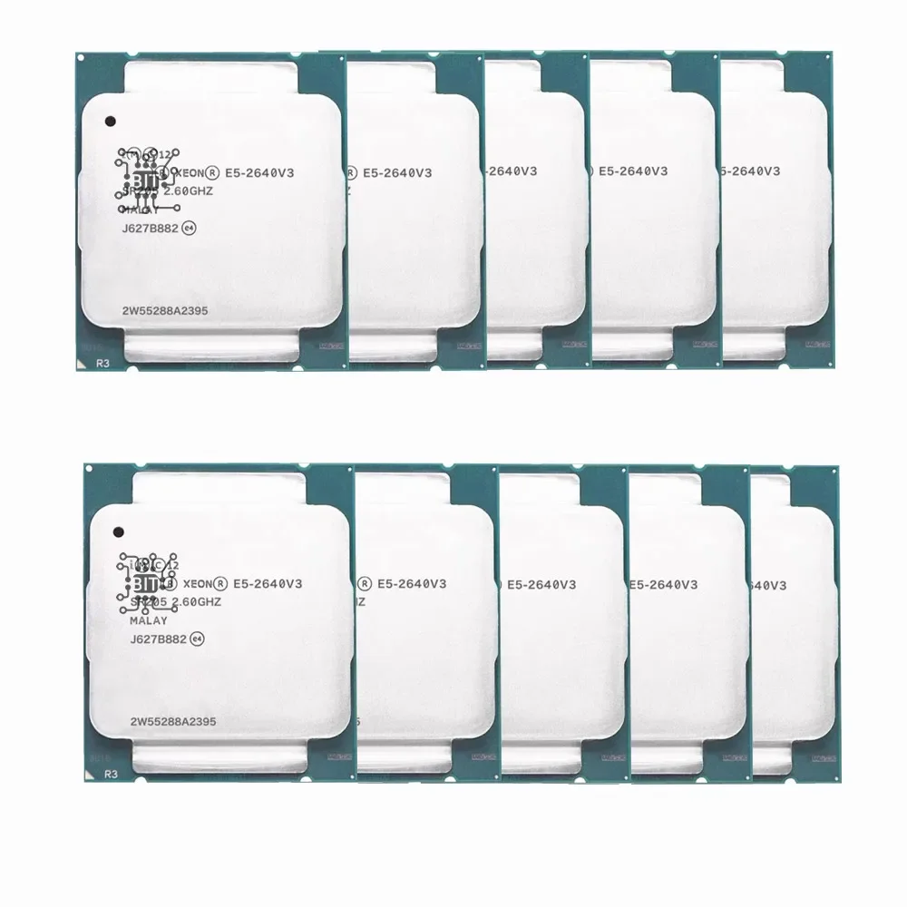 Procesador SR205 de 10 piezas, SR205, 2,60 GHz, 8 núcleos, 20M, E5-2640V3, LGA2011-3, V3, E5, 2640V3