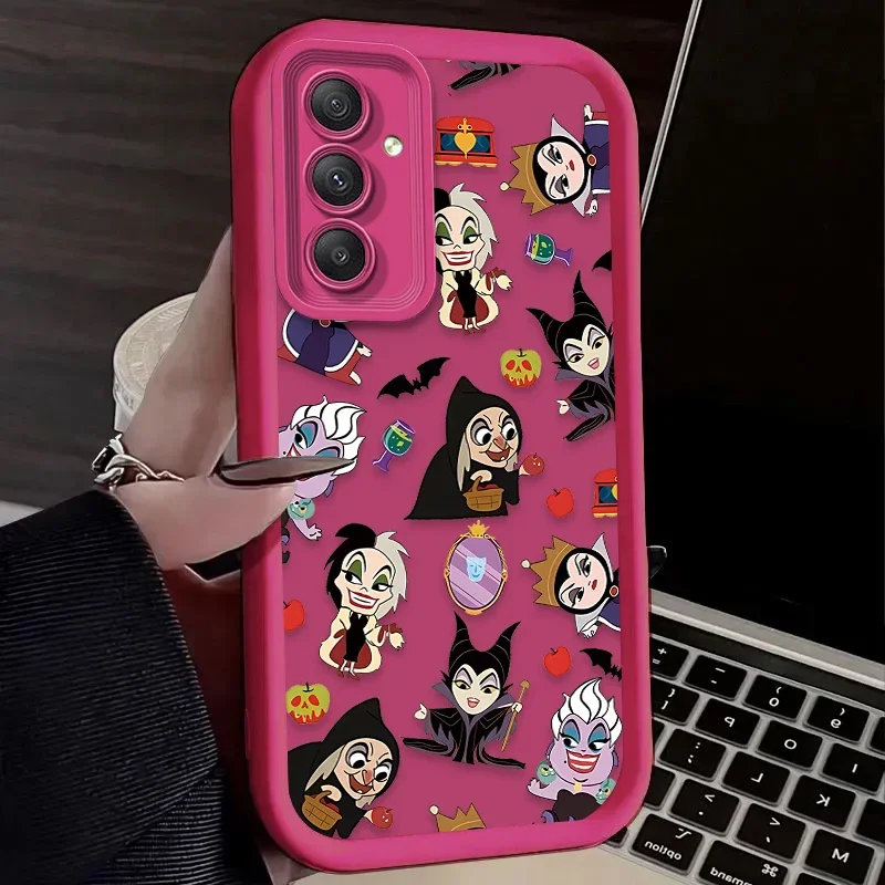 Funda de silicona Disney para Samsung Galaxy A35 A55 A15 A25 A16 A06 A05 A05S A24 A13 A23 A12 A22 A32 A52 A71 A51 4G Princess Queens - imagen 4