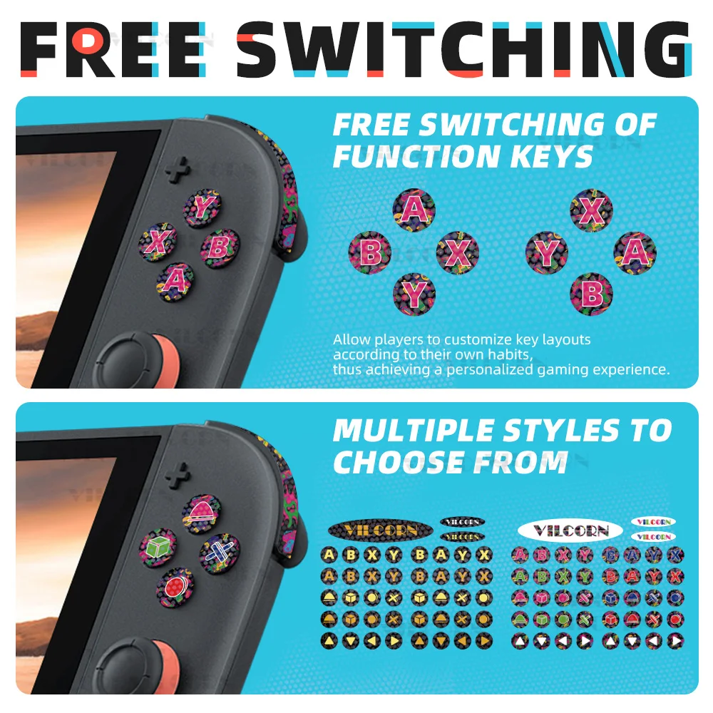 Pegatina protectora antideslizante para Switch2, cubierta de piel creativa personalizada a prueba de polvo para botón Joycon Switch2 - imagen 4