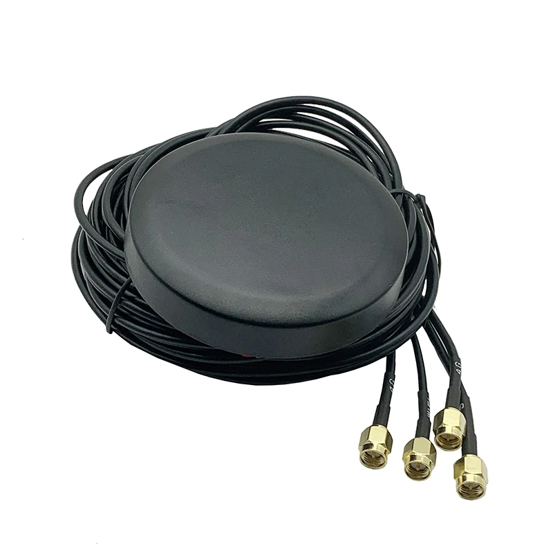 Antena de gabinete impermeable para exteriores, 4G, GPS, GLONASS, WIFI, Bluetooth, GNSS, cuatro en uno, conector macho SMA, 28DBI, Cable RG174 - imagen 2