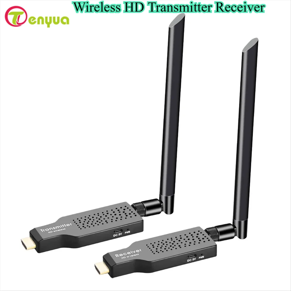 TenYua-transmisor y receptor de vídeo inalámbrico Compatible con HD, 1080P, extensor Wifi inalámbrico de 50m para cámara, portátil, PC a TV - imagen 3